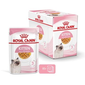 Пауч ROYAL CANIN Kitten in Jelly - за подрастващи котенца до 12 месеца 