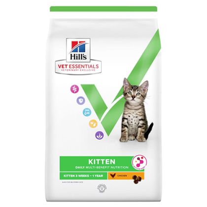 Hill’s Vet Essentials Multi-Benefit Kitten с пилешко – за котки под 1 година, бременни и кърмещи котки