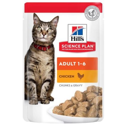 Пауч Hill’s Science Plan Cat Adult -за котки от 1-6г. с пилешко 0.85гр 