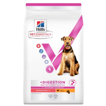 Hill’s Vet Essentials Digestion Medium - суха храна за кучета с пребиотици от средни и едри породи 10кг