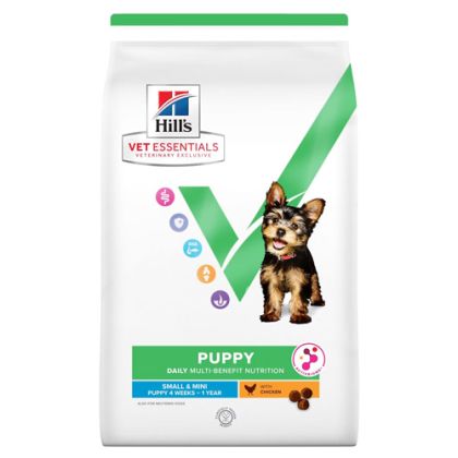 Hill’s Vet Essentials Puppy Mini  – суха храна за кученца от 4 седмици до 18 месеца с пилешко