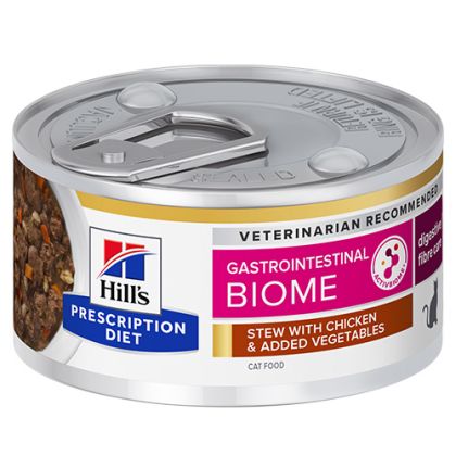 Консерва Hill’s Cat Gastrointestinal Biome Stew - лечебна храна за котки с храносмилателни разстройства, запек, колит 