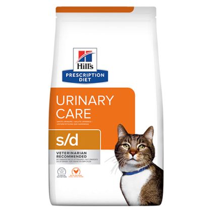 Hill's Cat s/d Urinary Care - лечебна суха храна за котки за бързо разтваряне на струвитни уролити 1.5кг