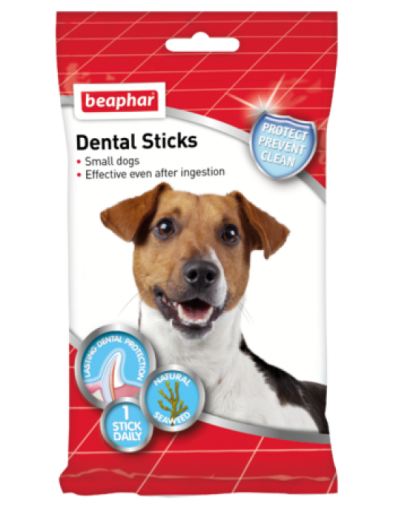 BEAPHAR Dental Sticks - пръчици за кучета за почистване на устата и зъбите, 7 бр.