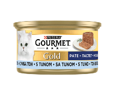  Консерва PURINA GOURMET Gold - храна за котки с риба тон пастет 85гр.