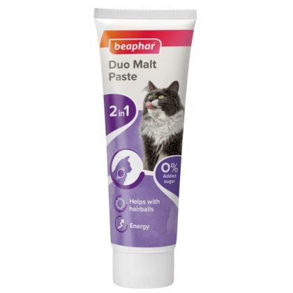 Beaphar Duo Malt Paste - малцова паста за котки, 100 гр.