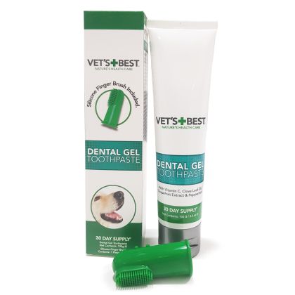  Vet's&Best Dental Gel – паста за зъби за кучета + силиконова четка за зъби 100 гр.