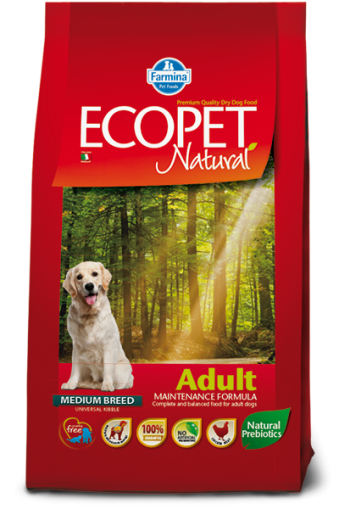 Farmina ECOPET NATURAL Adult - суха храна за средни и едри породи 12кг