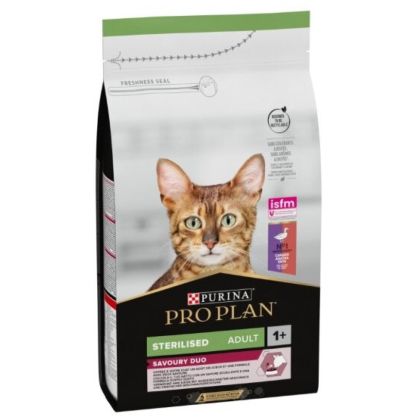 Purina Pro Plan Cat Sterilised Duck - премиум храна за кастрирани котки с патица и дроб