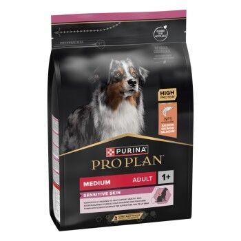 PURINA PRO PLAN Dog Puppy Sensitive Skin Salmon - премиум храна със сьомга за подрастващи кученца с чувствителна кожа