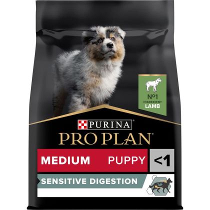 PURINA PRO PLAN Dog Puppy Medium Sensitive Digestion Lamb - за подрстващи кученца от средните породи с чувствително храносмилане, с агнешко и ориз