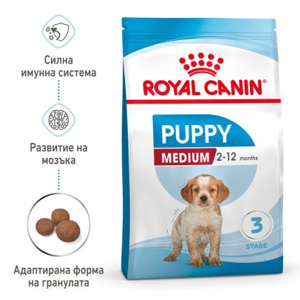 ROYAL CANIN Medium Puppy - за подрастващи кучета от средни породи 