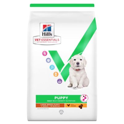 Hill’s Vet Essentials Puppy Large – суха храна за едри кученца от 4 седмици до 18 месеца с пилешко 14кг