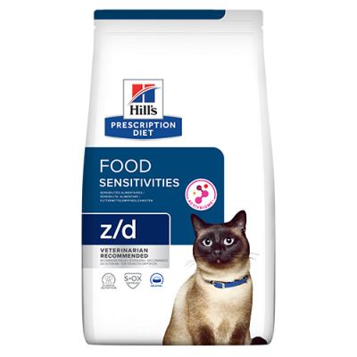 Hill’s Cat z/d Food Sensitivities - лечебна храна за котки с хранителни алергии с хидролизиран протеин