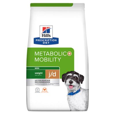 Hill’s Dog Metabolic + Mobility Mini - лечебна храна за кучета от дребни породи с наднормено тегло и ставни проблеми с пилешко