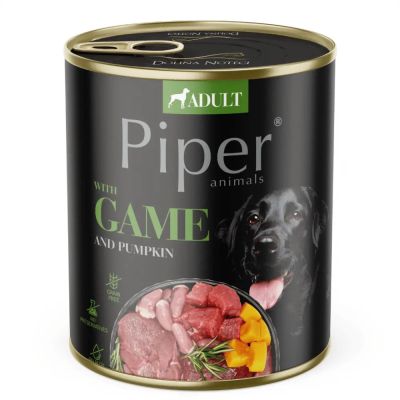 Piper Adult Dog - храна за кучета с дивеч, тиква и розмарин консерва 800г