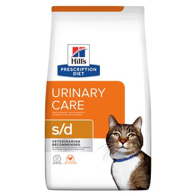 Hill's Cat s/d Urinary Care - лечебна суха храна за котки за бързо разтваряне на струвитни уролити 1.5кг