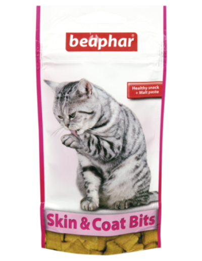 BEAPHAR Skin & Coat Bits - за поддържане на кожа и козина при котките, 35 гр.