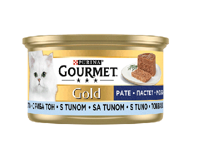  Консерва PURINA GOURMET Gold - храна за котки с риба тон пастет 85гр.