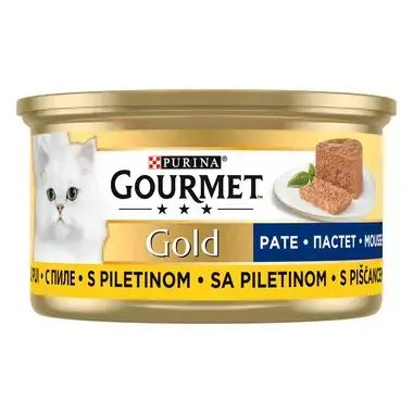  Консерва PURINA GOURMET Gold - храна за котки с пилешко пастет 85гр.