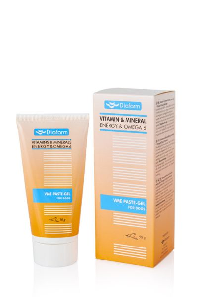 Vitamin & Мineral energy paste gel+Оmega 6 - енергийна паста за кучета 50 гр.