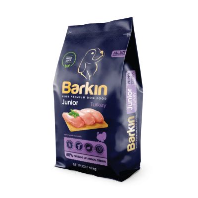 Barkin High Premium Junior Turkey за подрастващи кучета от всички породи 15кг 