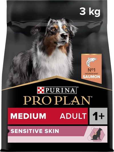 PURINA PRO PLAN Dog Adult Medium Sensitive Skin Salmon - за израснали кучета от средни породи, с чувствителна кожа, със сьомга